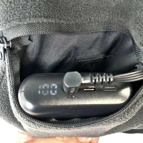 Dewbu Heated Hooded Parka Polar Fleece Jacket XL - 12V Battery & 3 Heat Settings - Picture 8 of 14